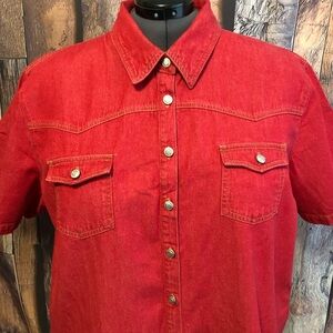 26 / 28 Avenue Blues Red Cotton Shirt